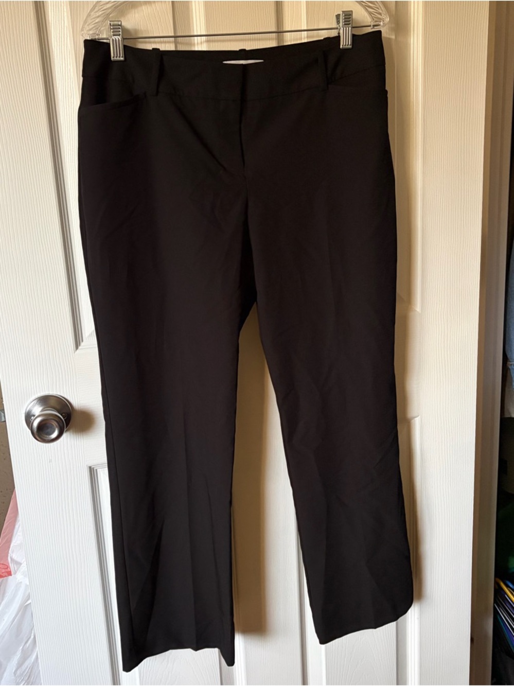 Liz Claiborne Black Straight-Leg Work Trousers